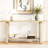 62.9 - Inch, Console Table, Solid Pine Legs, Metal Trim, Tabletop, Versatile Home Placement Entryway Console, Wood Construction, Geometric Accents, 3 Finishes, Interiors-1612720937