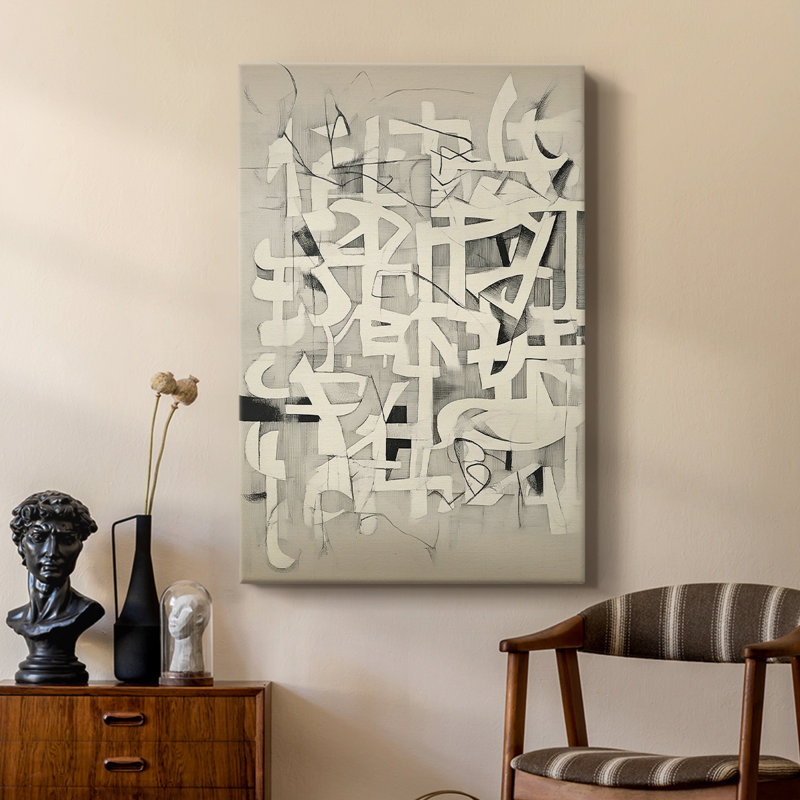 ABSTRACT Series CMX - Toile tendue avec châssis Premium - Prêt à être accroché, H 36 po x l 24 po