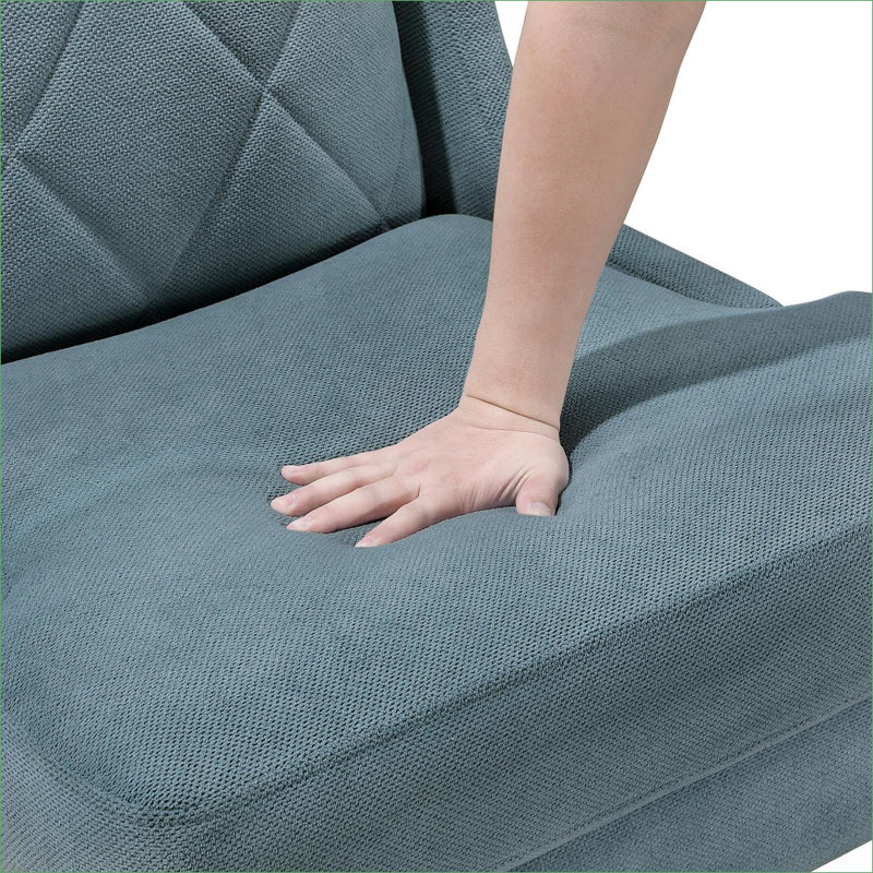 Fauteuil d'appoint à oreilles en chenille bleu royal de luxe moderne pour adultes, surpiqué de losanges, pieds en métal doré, sièges à ressorts ensachés