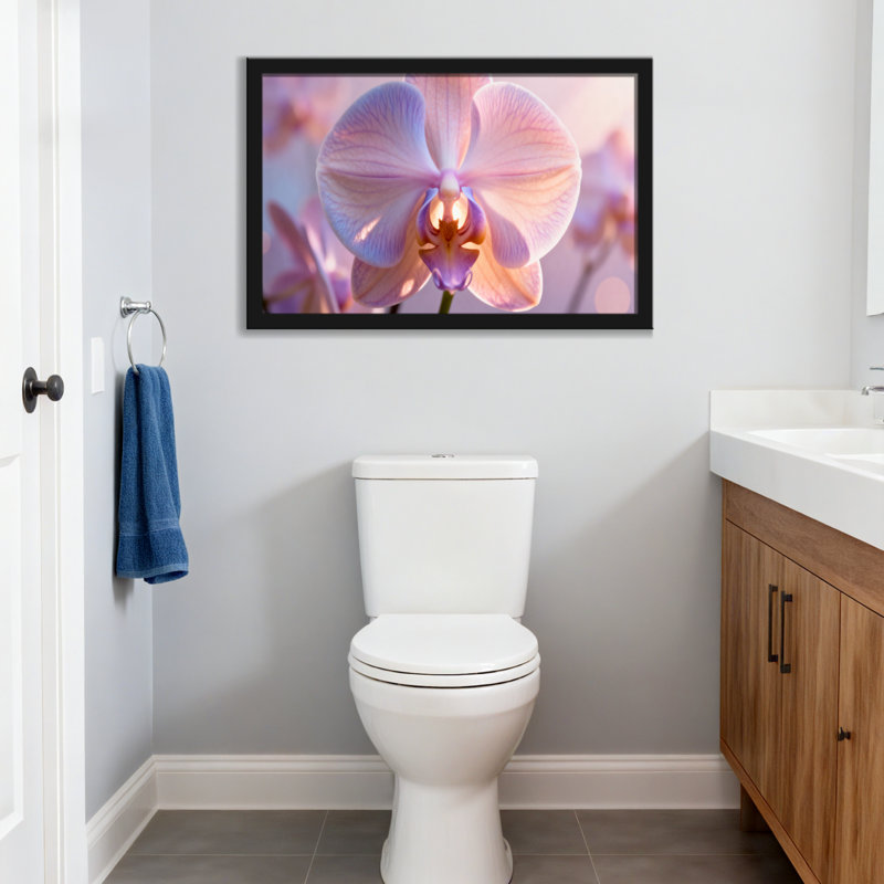 Plantes et fleurs orchidées mauves pétales mauves, H 20 po x l 30 po, Toile tendue, Ne s’applique pas