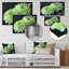«Green Monochrom Mums Flowers Bouquet I», art mural «Mums»-1504830939-1504830943