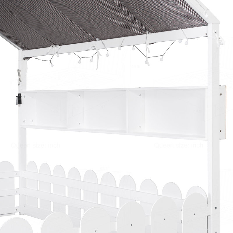 Lit sur pied Montessori House, White
