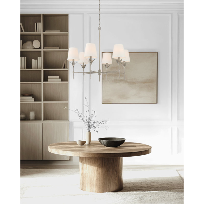 Taliaferro 6 Light Antique Chandelier, Silver