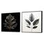 Feuille de chêne noir onyx - ensemble de 2 feuilles carrées-2017868816-2017868817