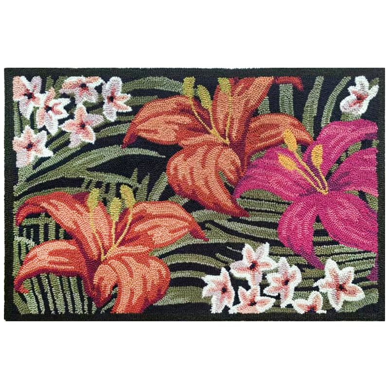 Tapis intérieur / extérieur Eldora Tropica, Rectangle 1 pi 8 po x 2 pi 6 po