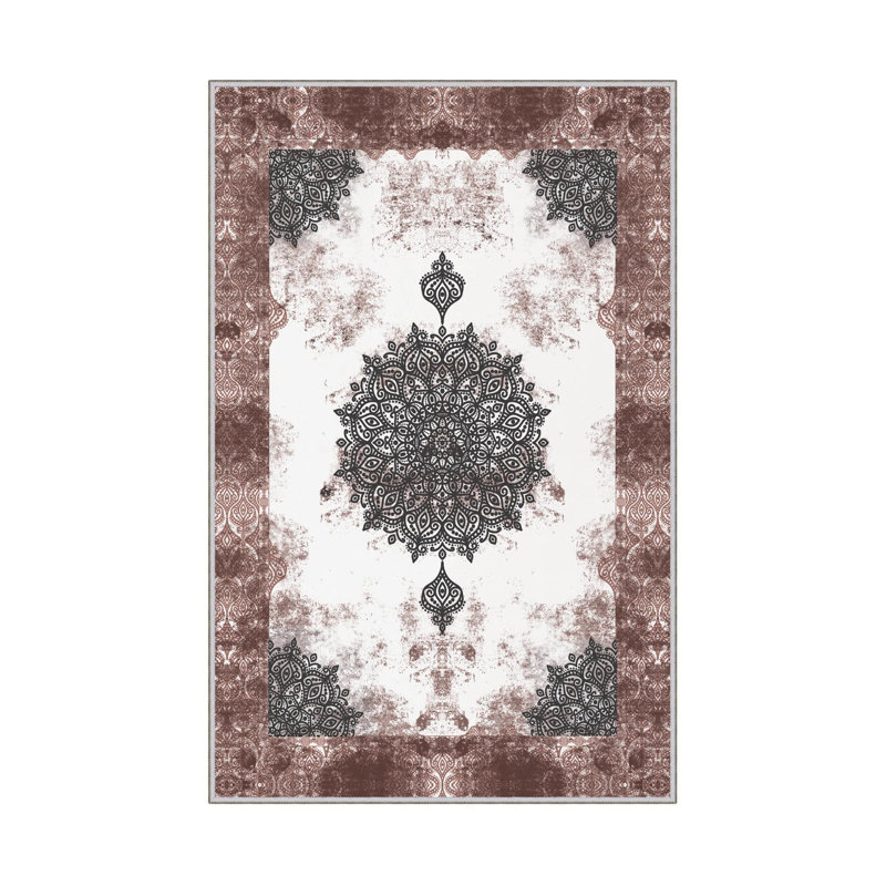 Luxurious Woven Area Rug, 100% Polyester, 23.6 x 39.4 inches | 650 g/m², 0.3 in Pile Height | Antibacterial, Non-Slip PVC Dot Underside, Machine Washable | 3D Digital Printing, Perfect for Living Room & Bedroom Decor