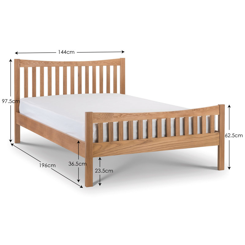 Devries Solid Wood Bed, Double (4'6)