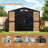 10 X 12 Ft Sheds & Outdoor Storage,Tool Shed With Sloping Roof And Lockable Door,Anti-Corrosion Metal Shed-111464539-111530626