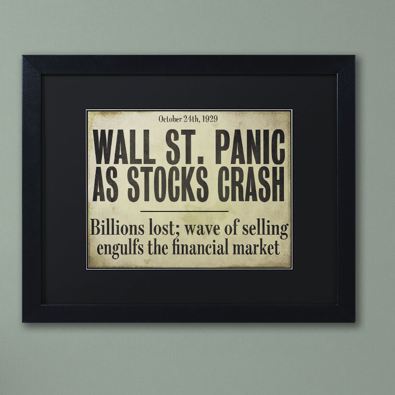 «Wallstreet» par Jadaya, art textuel encadré, Blanc, H 16 po x l 20 po x P 0,5 po, Cadre noir
