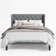 Hilbert Upholstered Low Profile Platform Bed Frame with Headboard