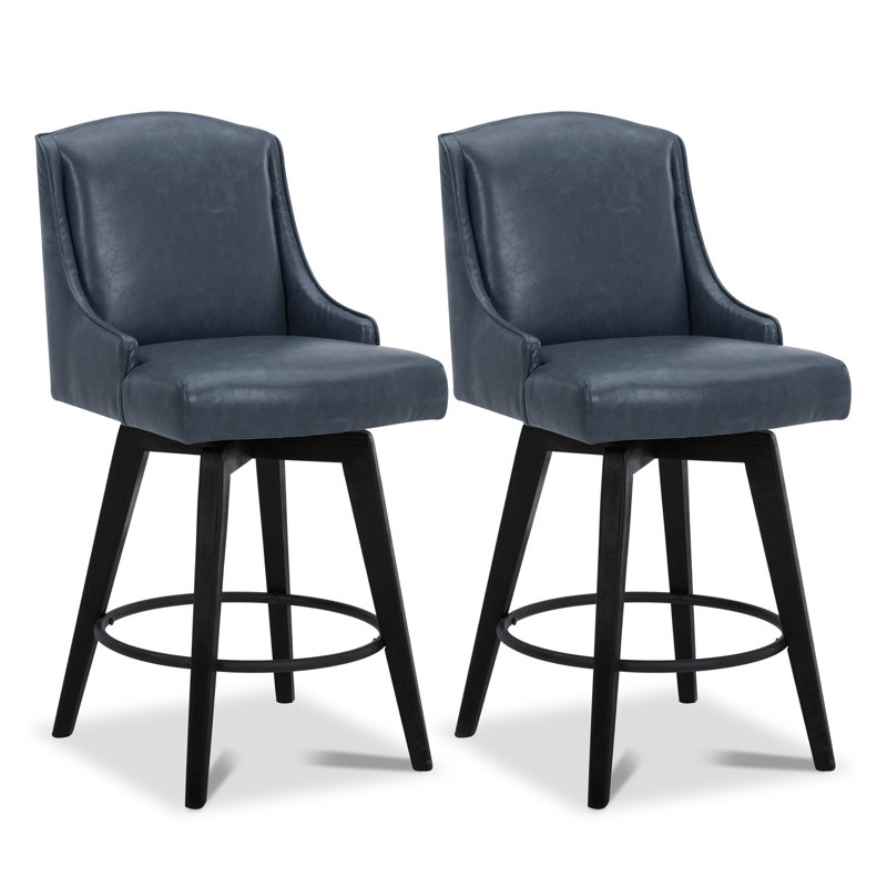 Tabouret de comptoir pivotant 26 po Annelotte, Bleu