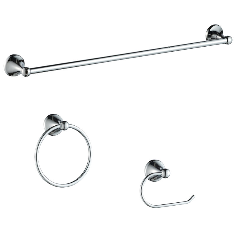 3 - Piece Bathroom Hardware Set, Chrome