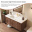 Wall Mounted Single Double Combined Vanity Unit Bathroom Vanity With Ceramic Top with Mirror-49037859
