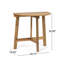 Outdoor Half-Round Folding Acacia Wood Bistro Table, Grey Finish-1730532583