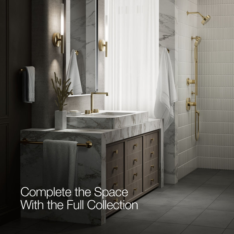 Components™ Bathroom Sink Handles with Oyl Design, Vibrant French Gold