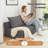 Foldable Sofa Bed Sleeper Lounge Chair with Pillow Floor Mattress Floor Couch with Backrest for Living Room/Dorm/Guest Room/Home Office-1789021817