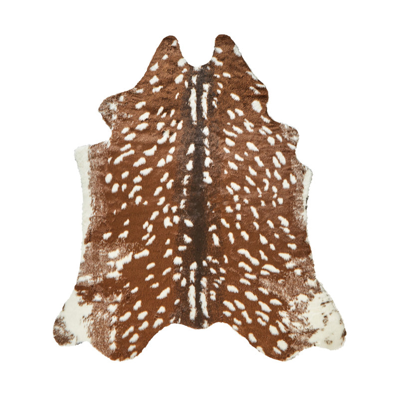 Ceallach Animal Print Faux Fur Area Rug, Novelty 130 x 170cm