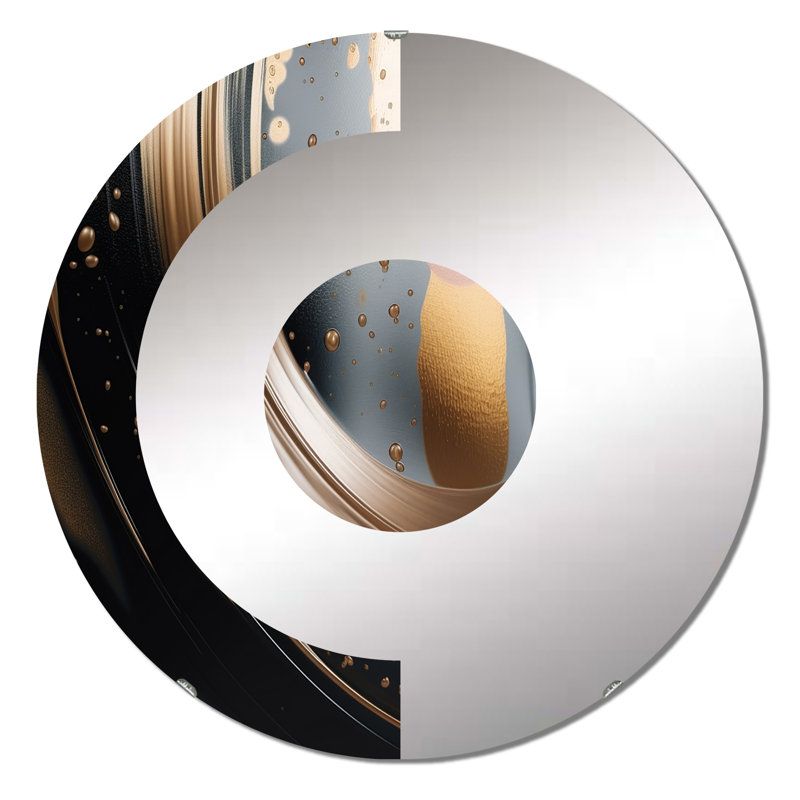 Georg - Miroir mural demi-cercle, 23,6 po x 23,6 po
