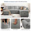 Canapé-lit modulaire en L à 5 places 84,6 po Waldorf avec rangement pour lit escamotable et repose-pieds Waldorf-129100800
