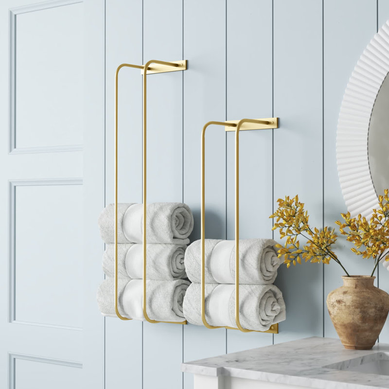 Ohara 2 Towel Rack, Gold