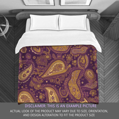 Botanical Gold/Purple Microfiber Comforter