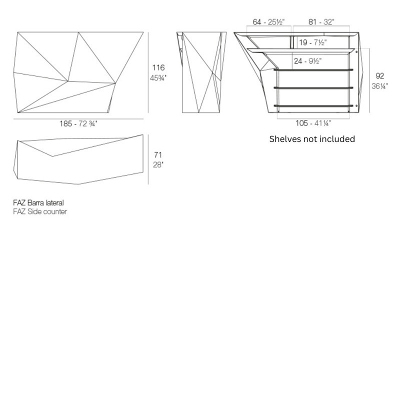 Faz Side Bar, White