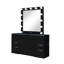 Ensemble coiffeuse et tabouret noir Elisa-959301886