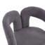 Ensemble de 2 fauteuils d'appoint / de salle à manger / de barils en tissu de velours de conception contemporaine (Teddy gris)-233568828