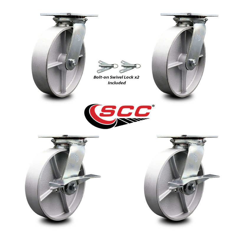 4-Piece Semi Steel Caster Set