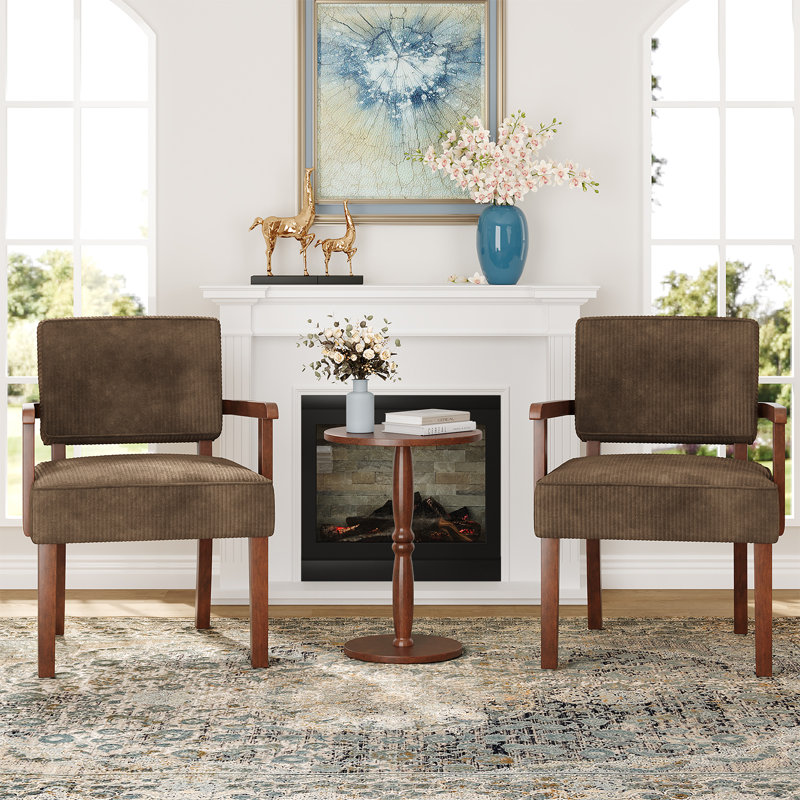 Fauteuil d'appoint Naethan, Brown Corduroy
