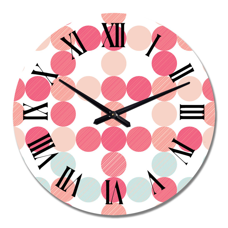 Oversized Patterned 36" Wall Clock, Medium