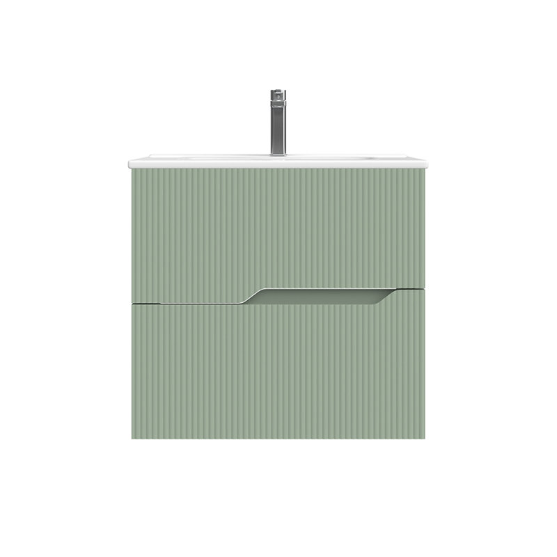Meuble-lavabo mural Tulipa C60, Feuille mate, 24"