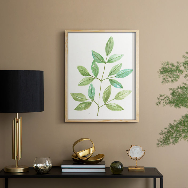 «Spring Greens III», reproduction encadrée - bois massif, H 15 po x l 12 po