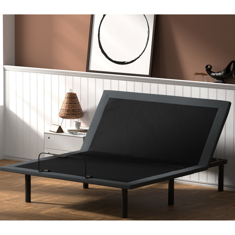 Queen Size Adjustable Btx4 Bed Base - Head And Foot Adjustment, Woven & Non-Woven Upholstery, 61 In Positioning, Wireless Control, In. Package Depth,