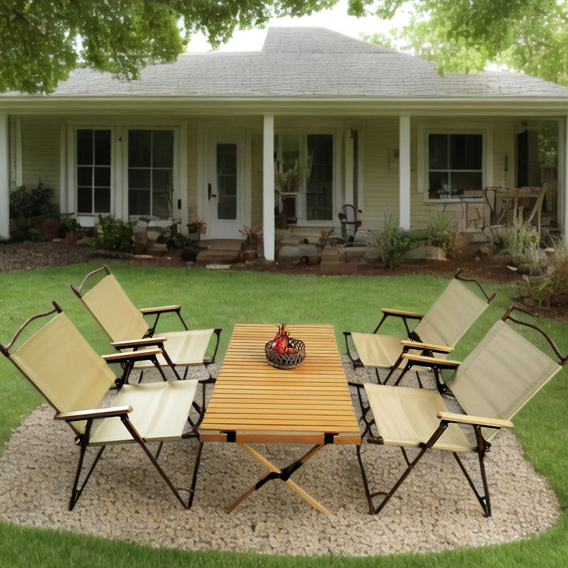 Salle à manger multi-désert - 1 table et 4 chaises, une expérience naturelle et inhabituelle pour les chaises d'intérieur et d'extérieur