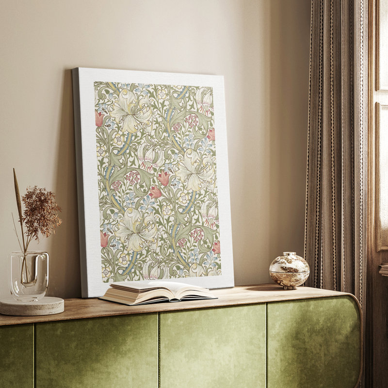 Motif floral rétro avec motif floral - Cavas, H 18 po x l 12 po