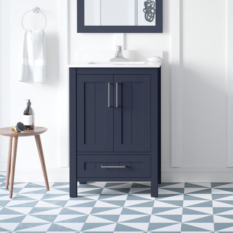 OVE Decors Kansas 24" Single Bathroom Vanity, Midnight Blue