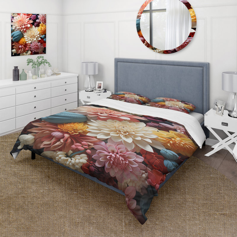 Ensemble de housse de couette en microfibre / polyester Mums Autumn Hues Showcases II