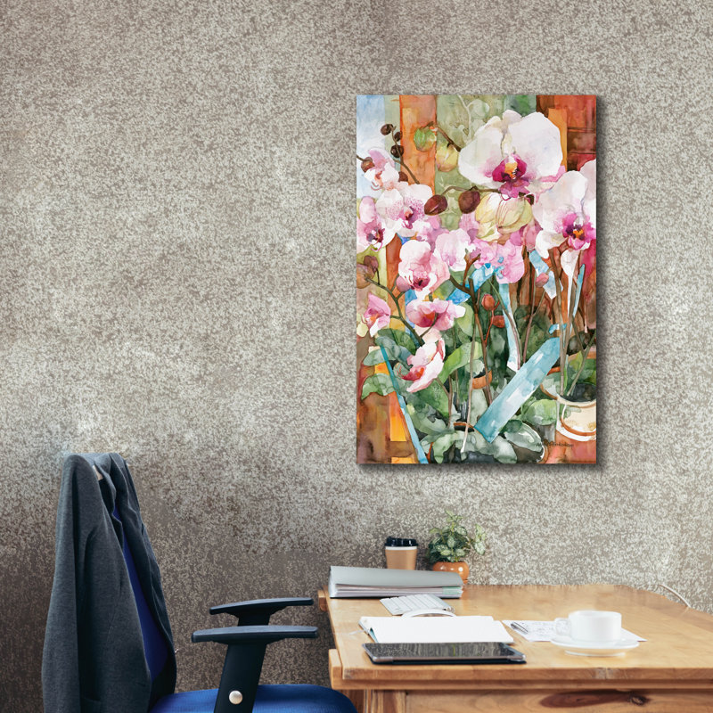 Art mural sur toile Winston Porter «Orchid Dance» par Annelein Beukenkamp, H 40 po x l 26 po x P 1,5 po