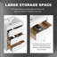 Ensemble de meuble-lavabo 5 pièces avec lavabo en résine et rangement spacieux à 9 tiroirs
