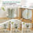 Adjustable Bow Teddy Fabric Bunny Ear Swivel Accent Chair Office Chair For Home Office Vanity-1705689736