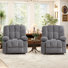 Fauteuil inclinable de massage de 37,4 po Rosalin avec deux porte-gobelets latéraux et deux télécommandes idéales pour la maison (ensemble de 2)