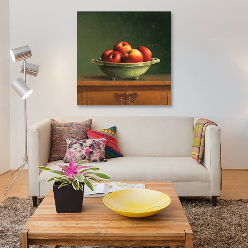 «Apples», reproduction sur toile, H 18 po x l 18 po x P 1,5 po, Toile tendue, Pas de tapis