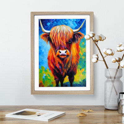 XV1022-516X Amazing Highland Cow - Single Picture Frame Painting