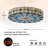 4-Light 19.7" Dimmable Tiffany Glass Flush Mount