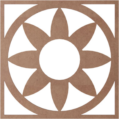 28"OD x 9 3/4"ID x 3/8"T Blume Wood Fretwork Pierced Ceiling Medallion, Birch