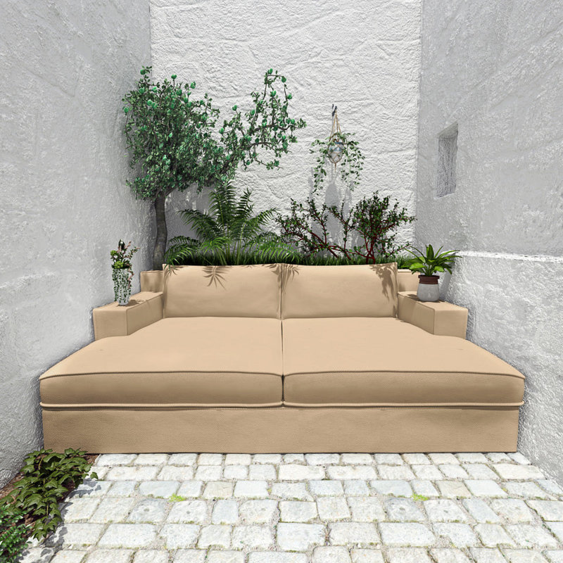 Mulberry Square Track-Arm Daybed with Flange Seam, Weathered, Distressed Leather Silver Streak