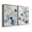 Indigo Ginkgo I - ensemble de 2 peintures sur toile encadrées-506617528-506617530