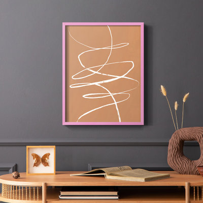 «Terracotta Drift II», reproduction encadrée - bois massif
