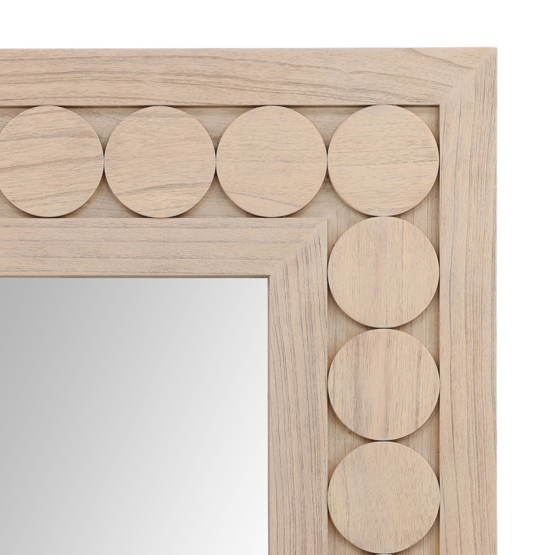 Rosario Mindi Wood Mirror, Light Natural